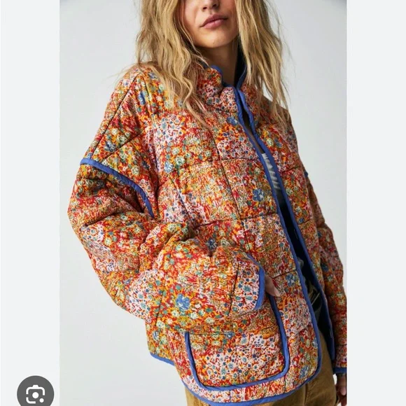 Free People Chloe Jacket (Candy Combo) - Size Small - Picture 1 of 6